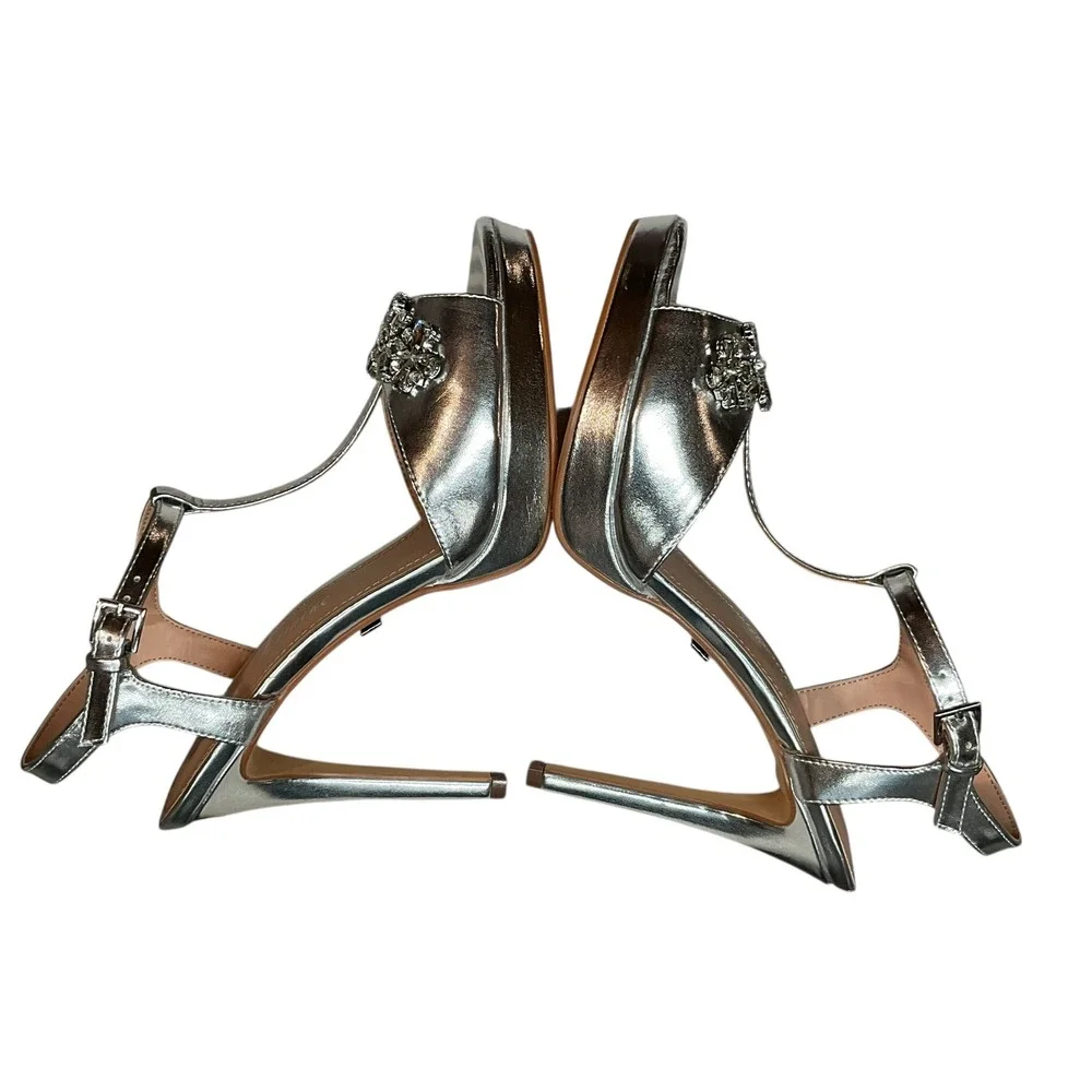 Lauren Lorraine Rhinestone Ornamented Sandal Stiletto Heeled Sandal Size 10‎ NWB